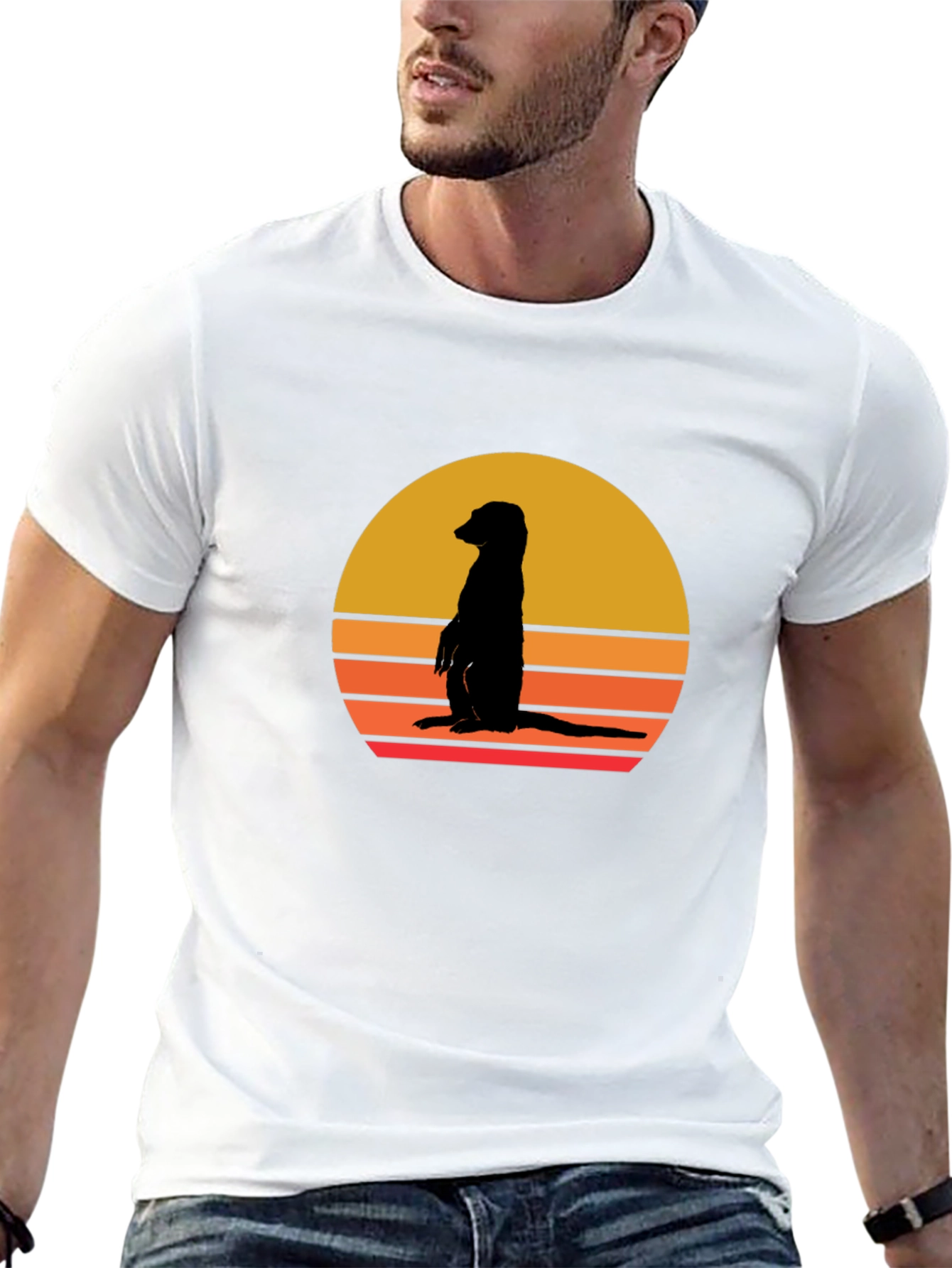 Meerkat Sunset T-Shirt - Black