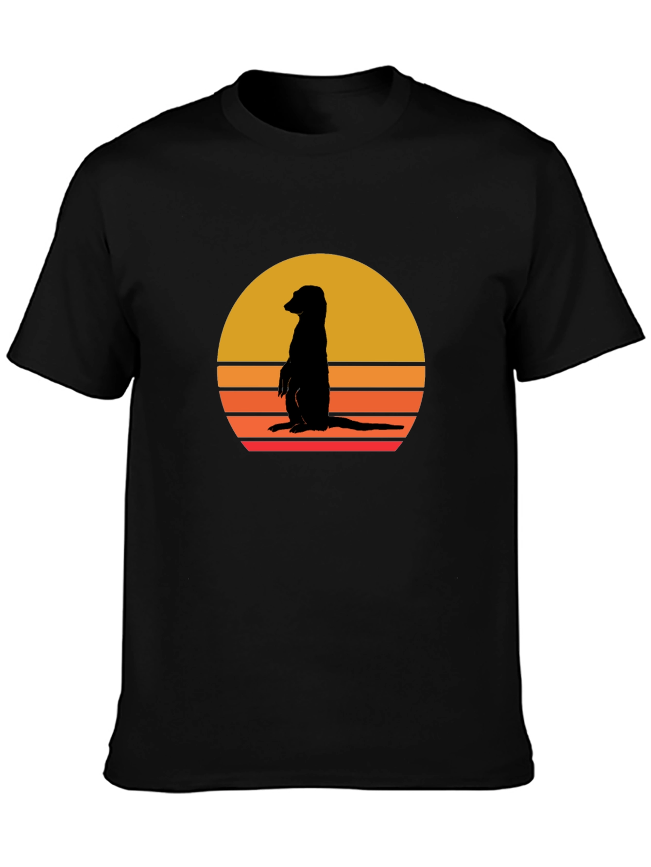 Meerkat Sunset T-Shirt - Black