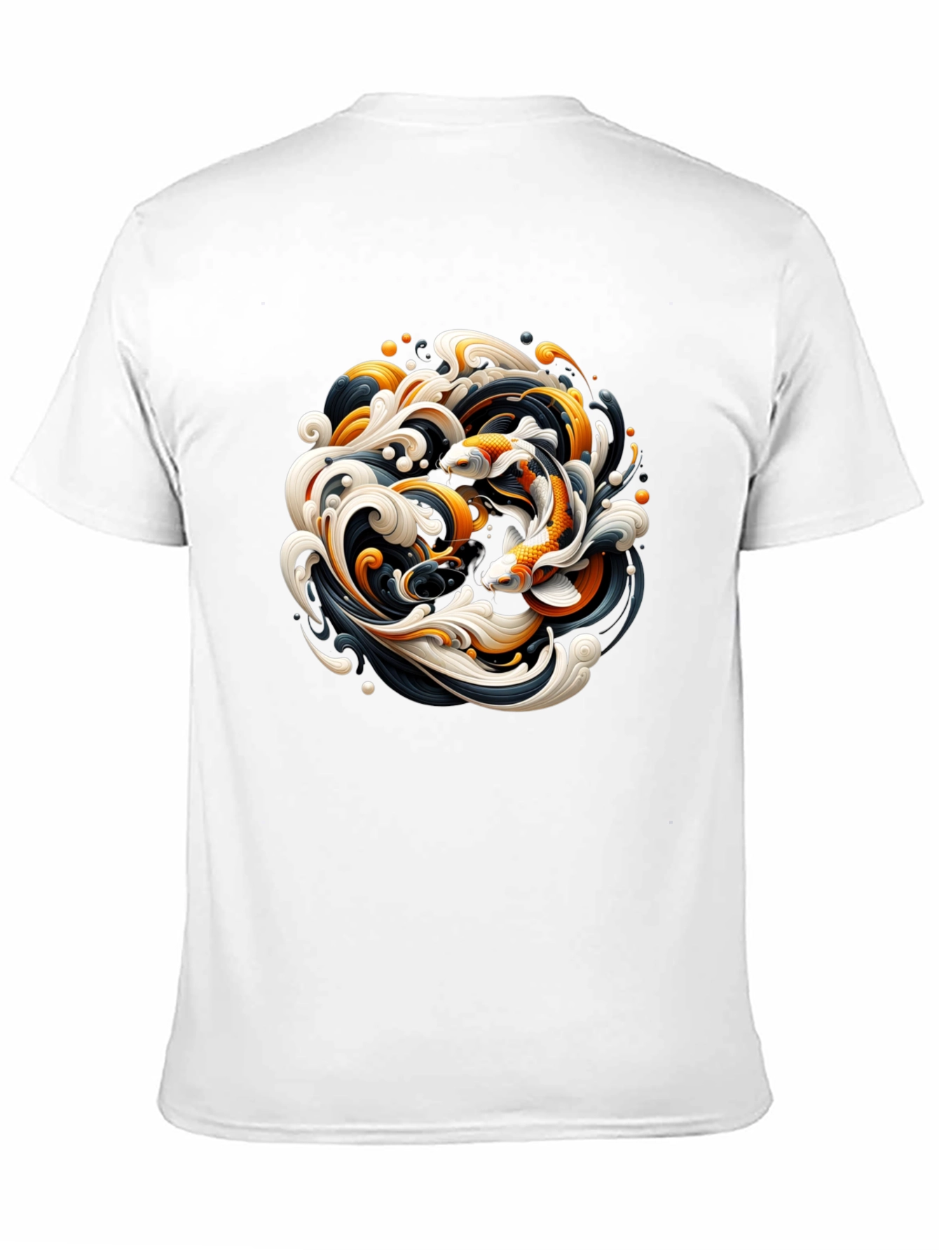 Koi Fish Graphic Tee - Black