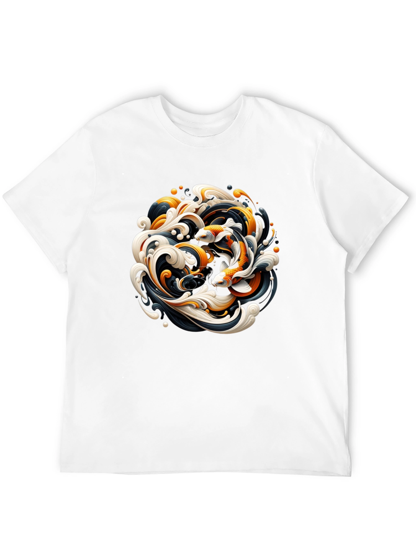 Koi Fish Graphic Tee - Black