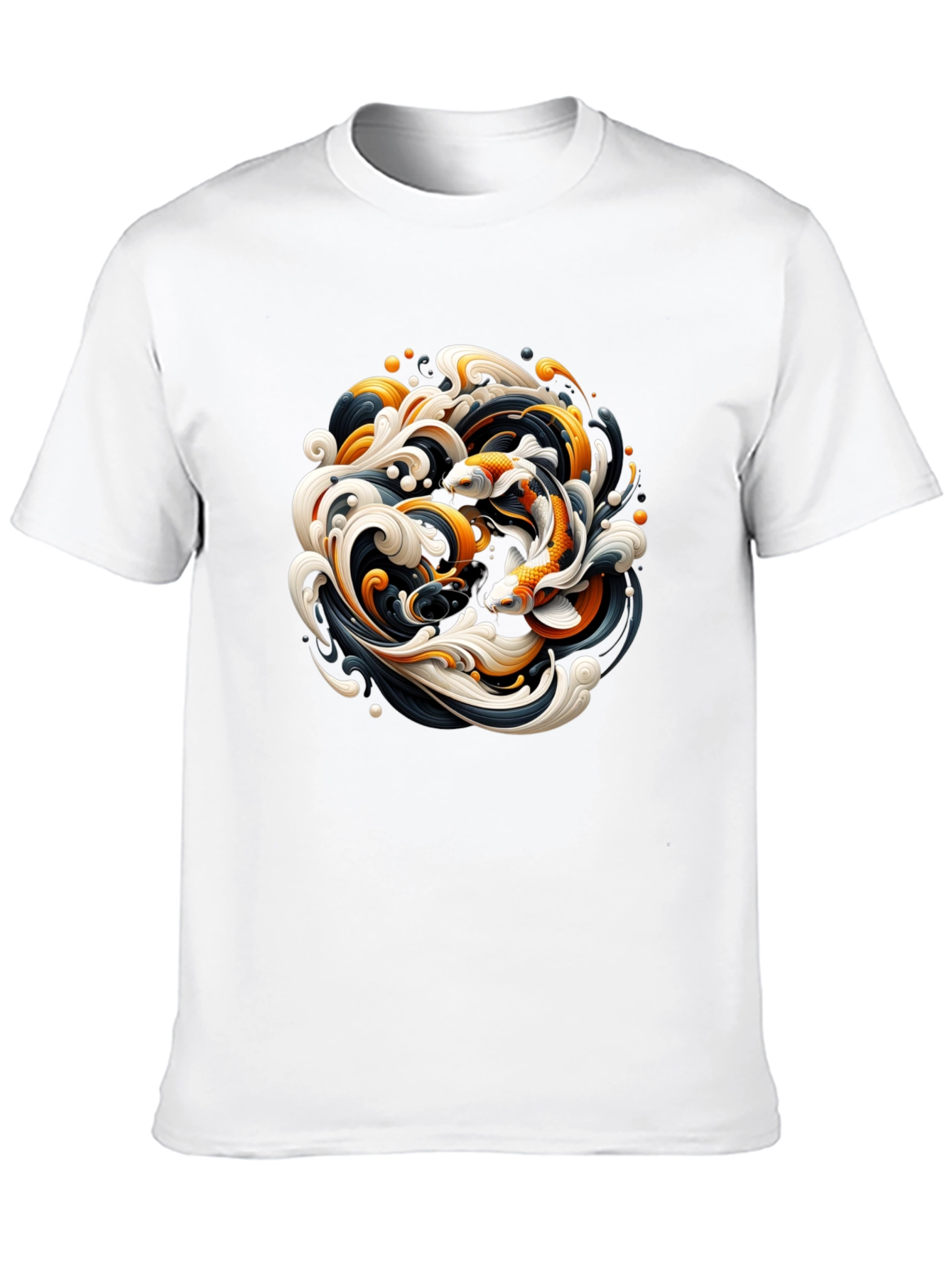 Koi Fish Graphic Tee - Black