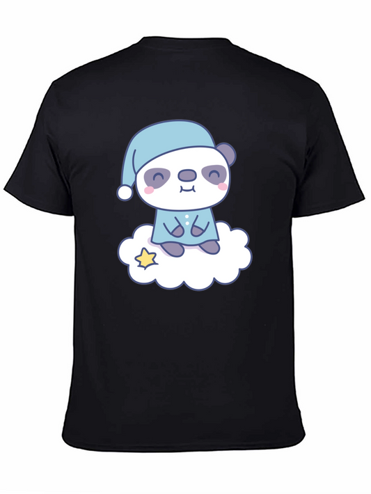 Sleepy Panda T-Shirt - Cute Cartoon Bear Tee