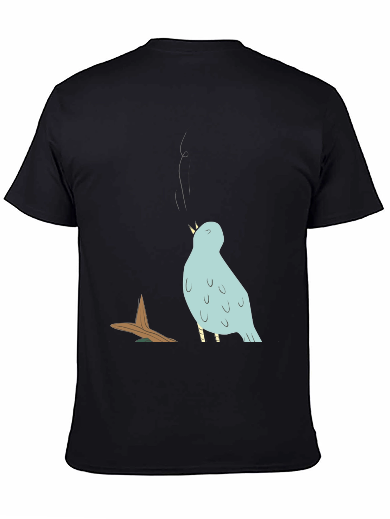 Cartoon Bird T-Shirt - Black Graphic Tee