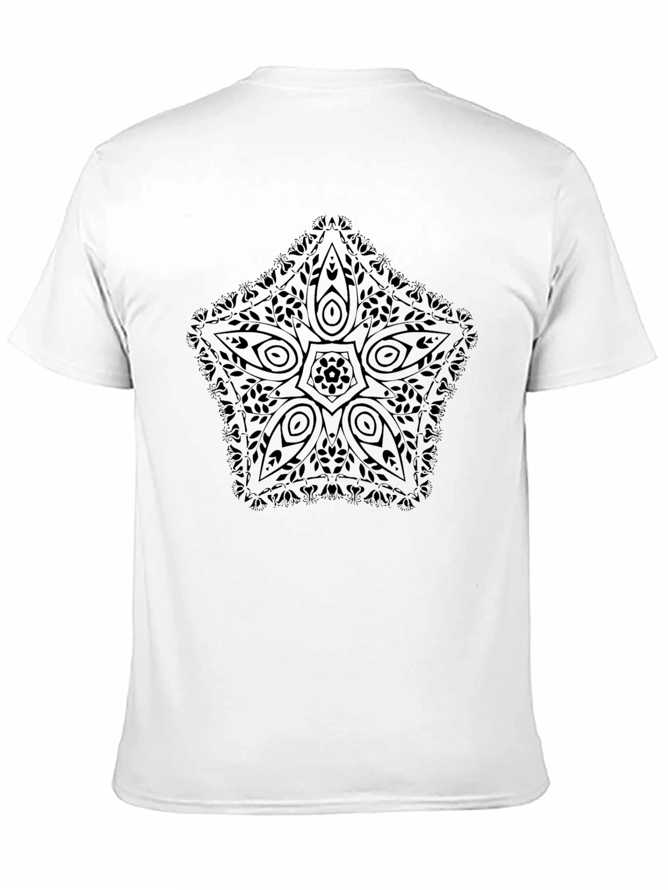 Black Star Mandala Graphic Tee - Casual Style