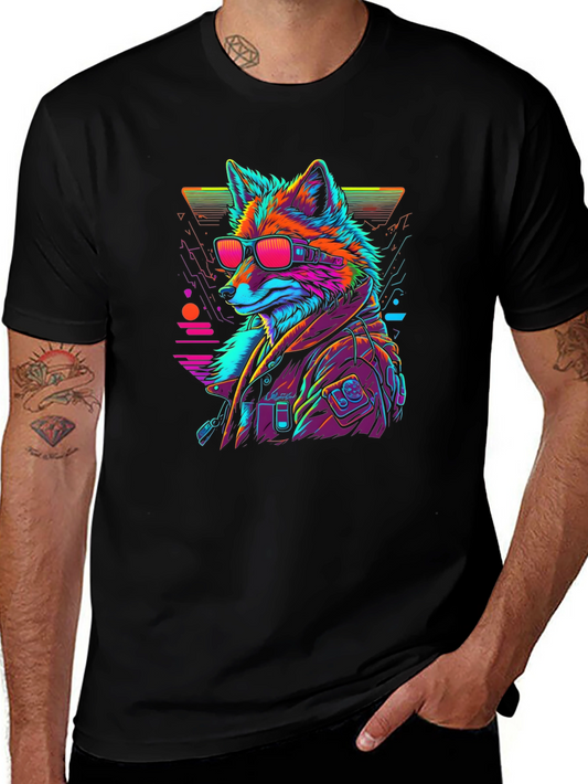 Cyberpunk Fox T-Shirt - Cool Graphic Tee
