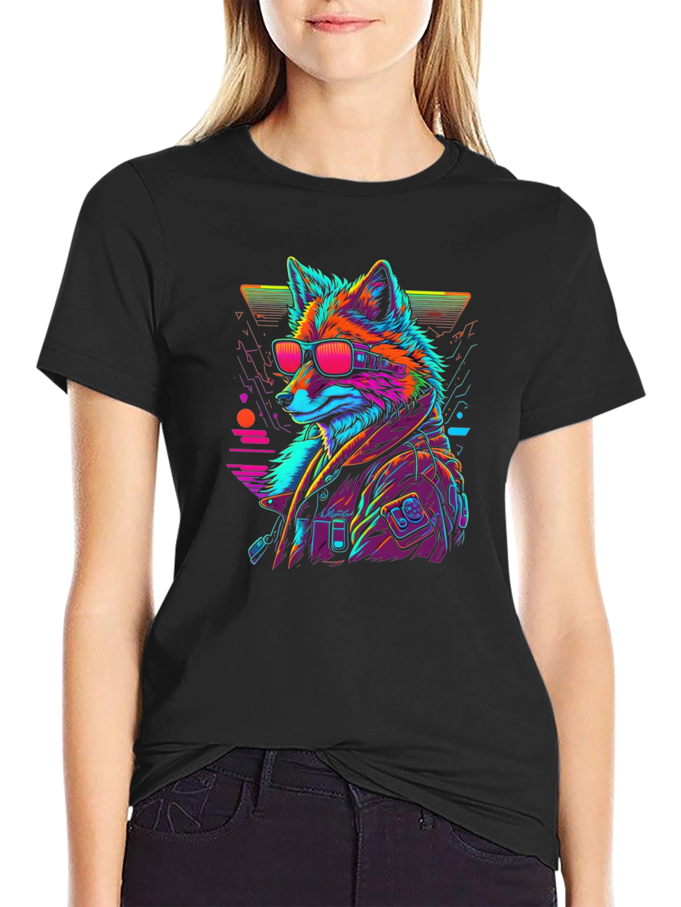 Cyberpunk Fox T-Shirt - Cool Graphic Tee