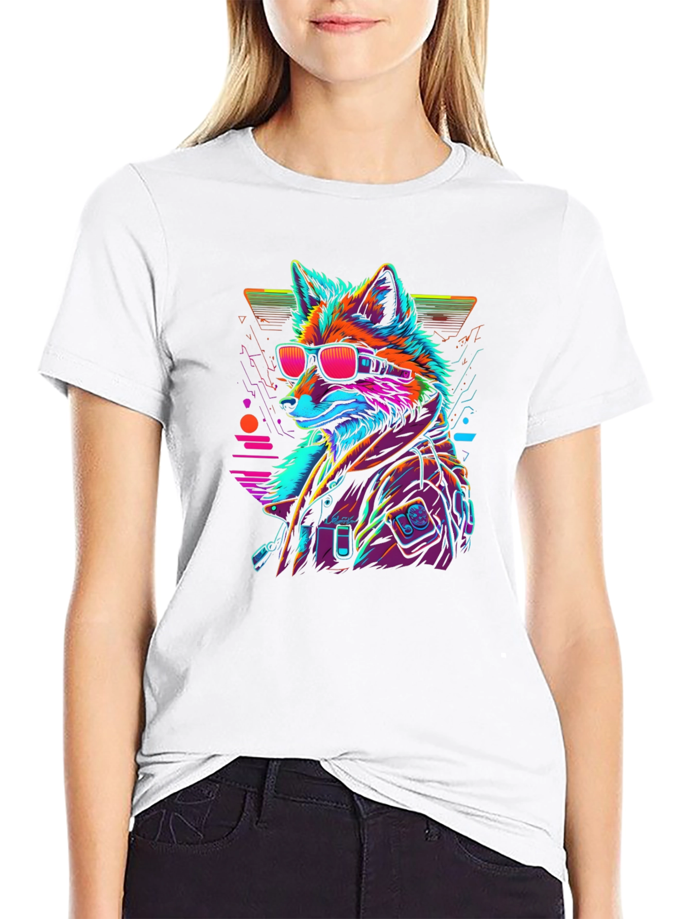 Cyberpunk Fox T-Shirt - Cool Graphic Tee