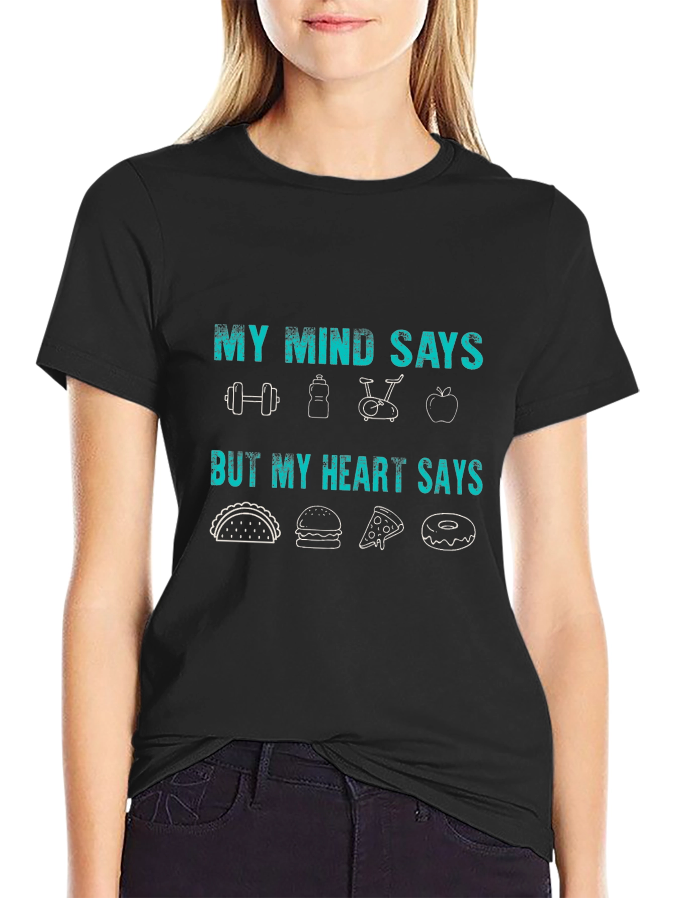 My Mind Says Gym Heart Says Food T-Shirt