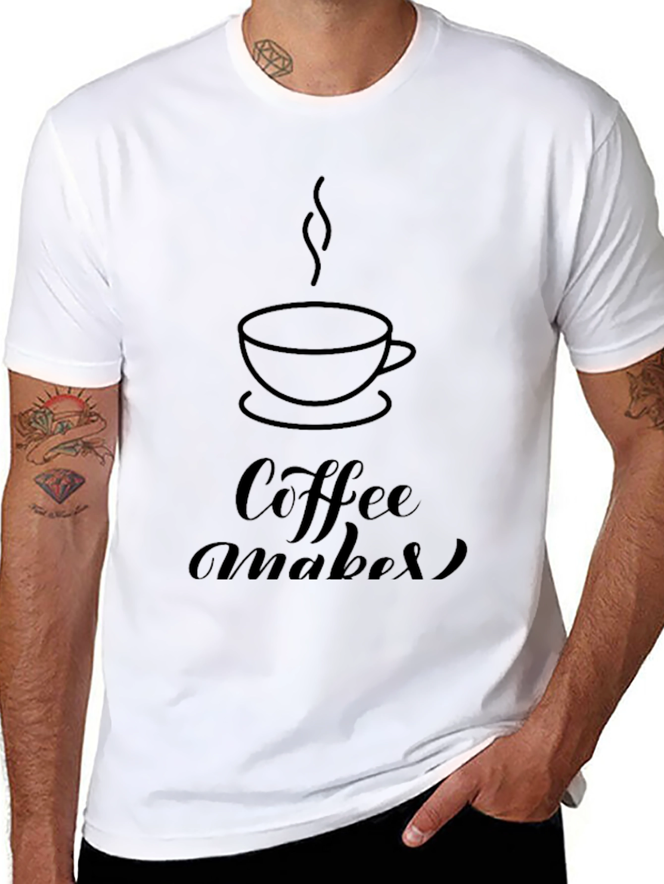 Coffee Maker Graphic Black T-Shirt