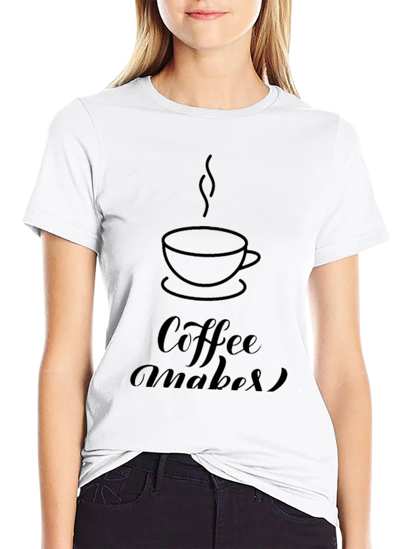 Coffee Maker Graphic Black T-Shirt