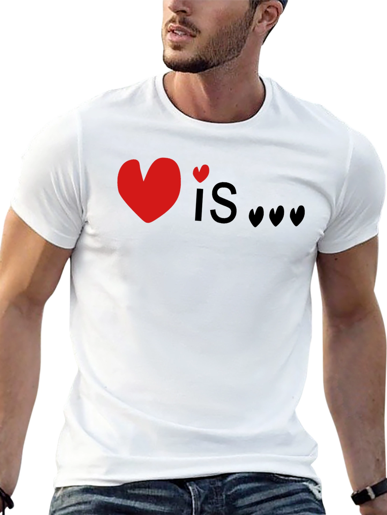 Love Is T-Shirt Heart Graphic Tee