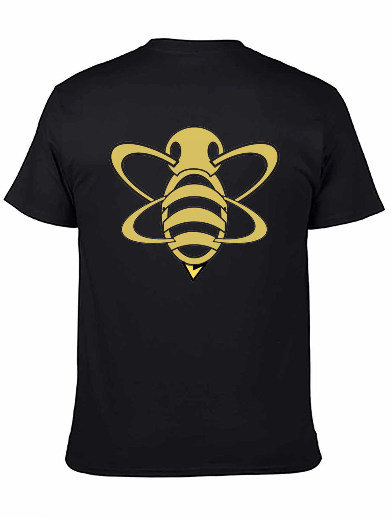 Gold Bee Graphic Black T-Shirt