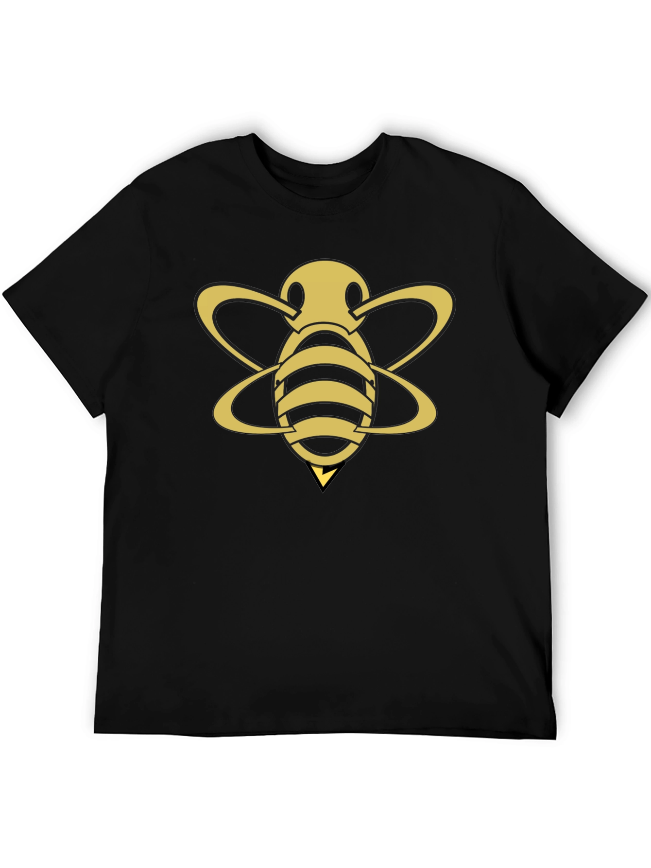 Gold Bee Graphic Black T-Shirt