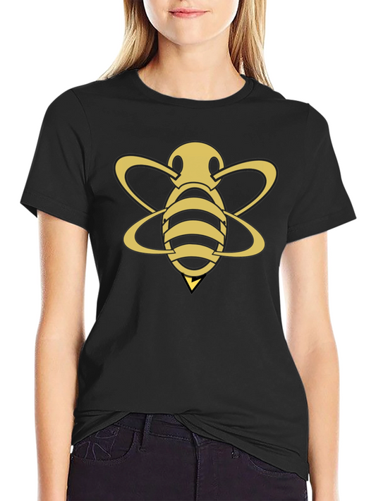 Gold Bee Graphic Black T-Shirt