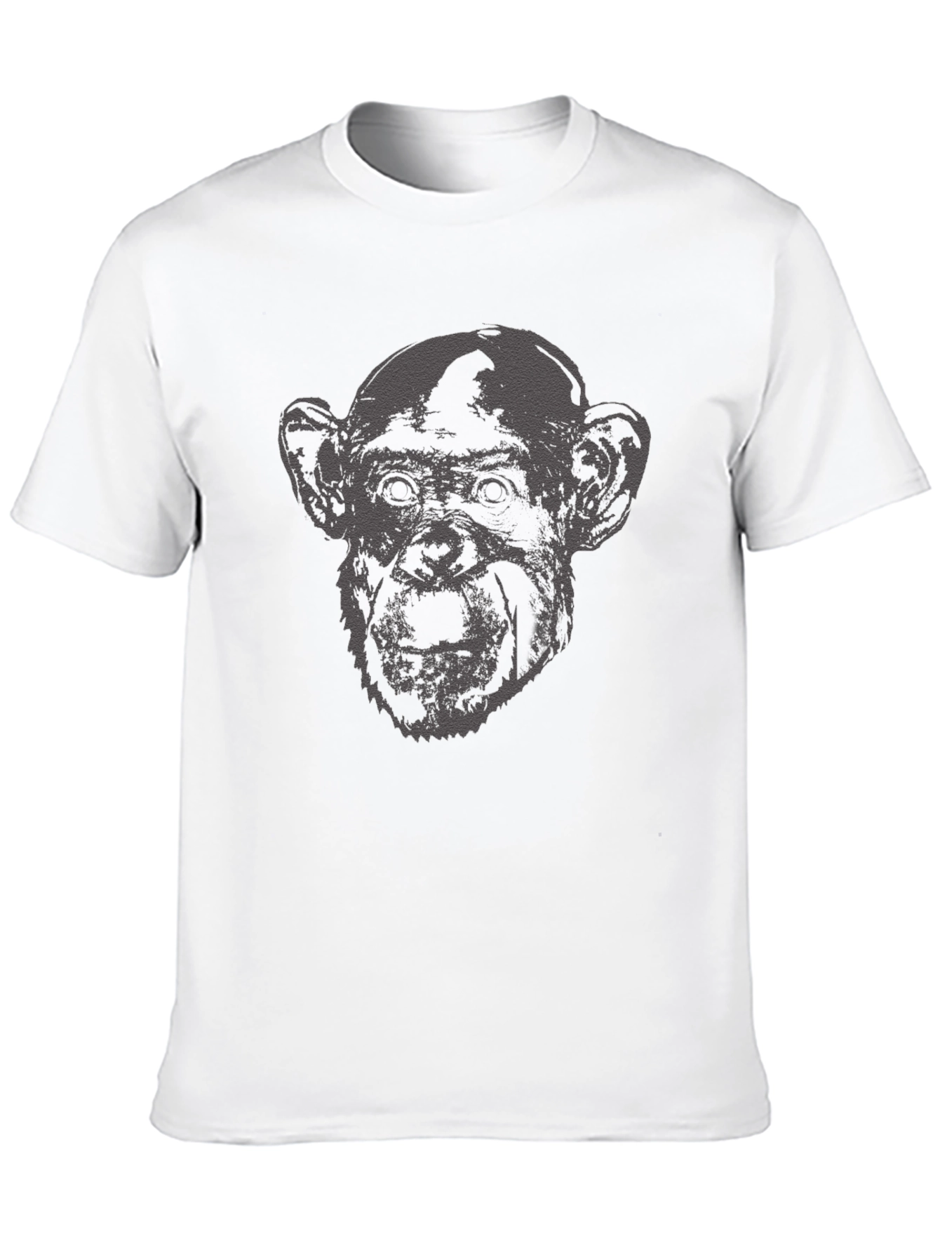 Monkey Graphic Print Black T-Shirt