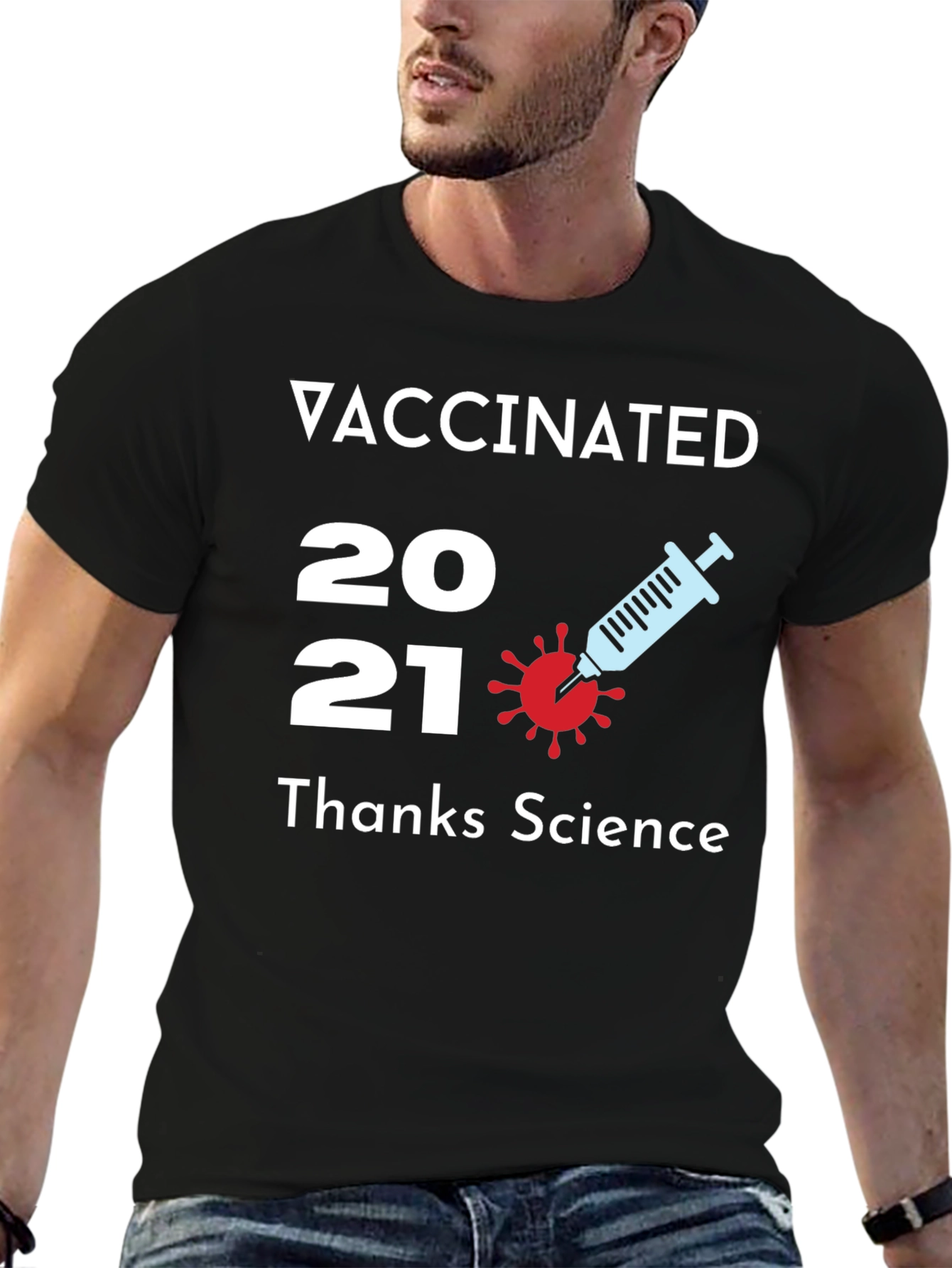Vaccinated 2021 T-Shirt Thanks Science