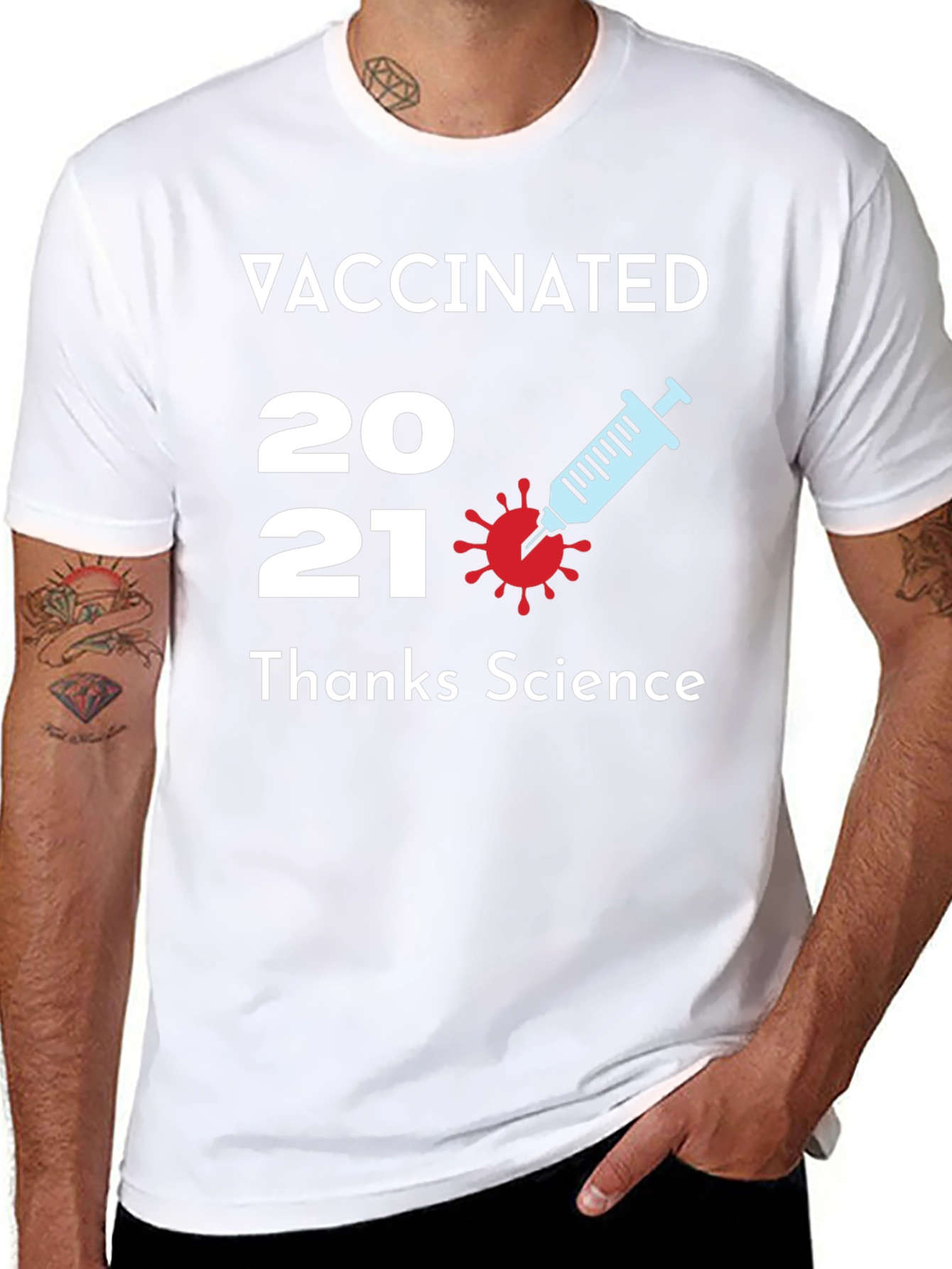 Vaccinated 2021 T-Shirt Thanks Science