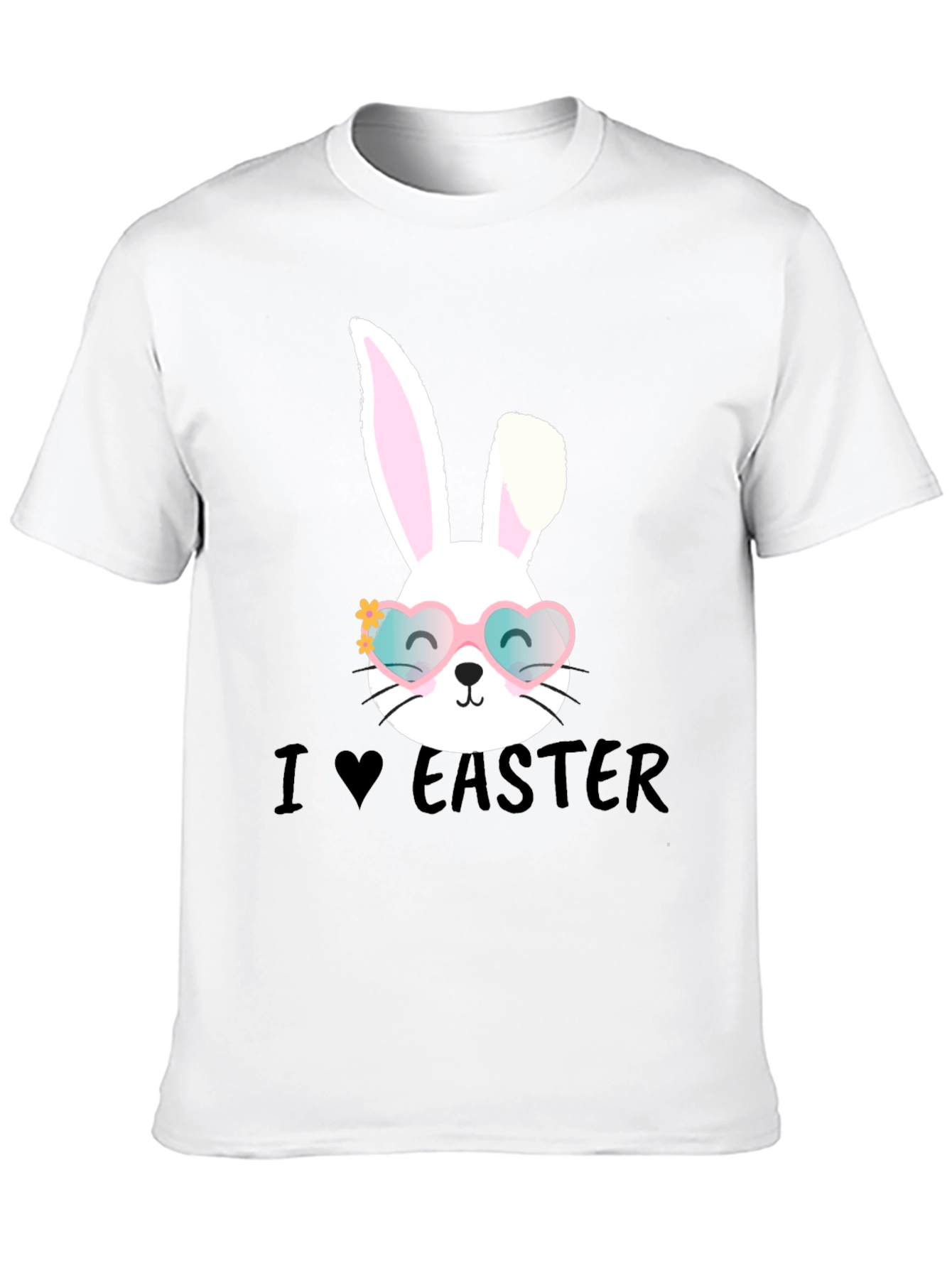 I Love Easter Bunny Heart Glasses T-Shirt
