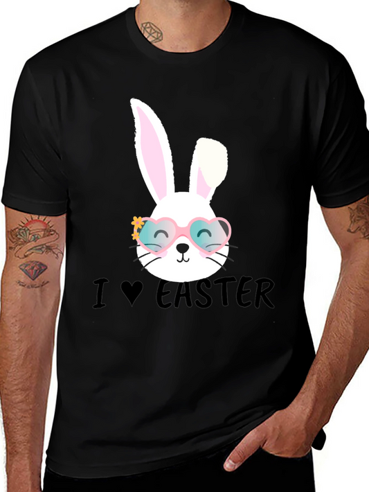 I Love Easter Bunny Heart Glasses T-Shirt