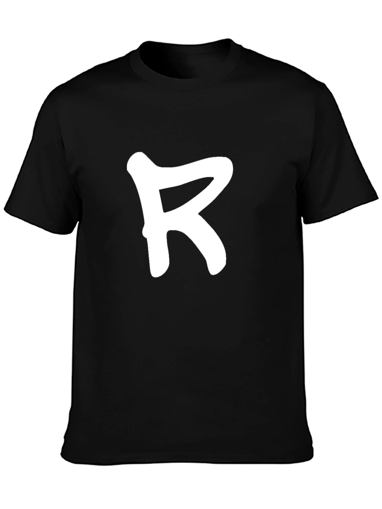 Bold R Black Tee - Casual Cool