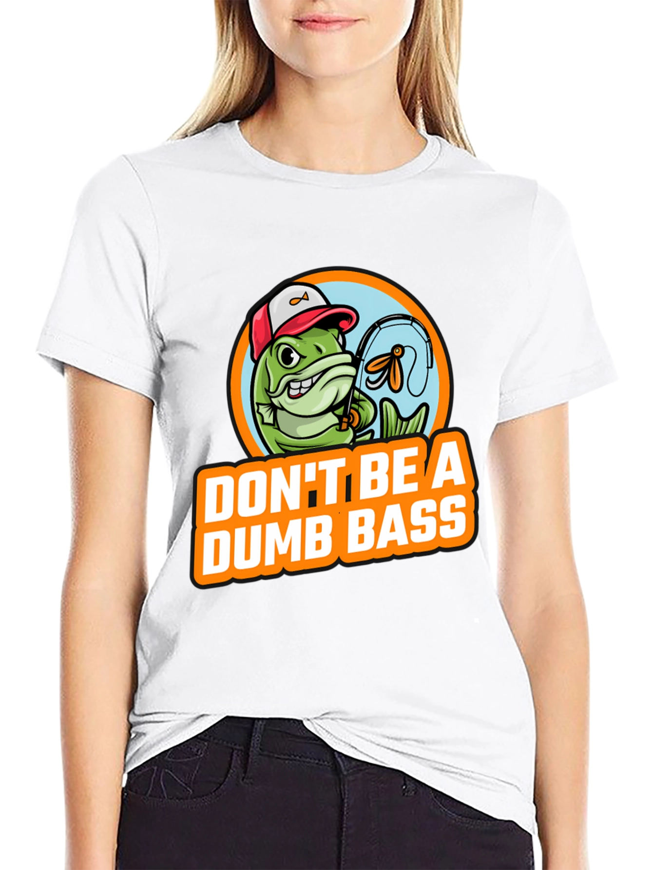 Dont Be A Dumb Bass Fishing Graphic T-Shirt