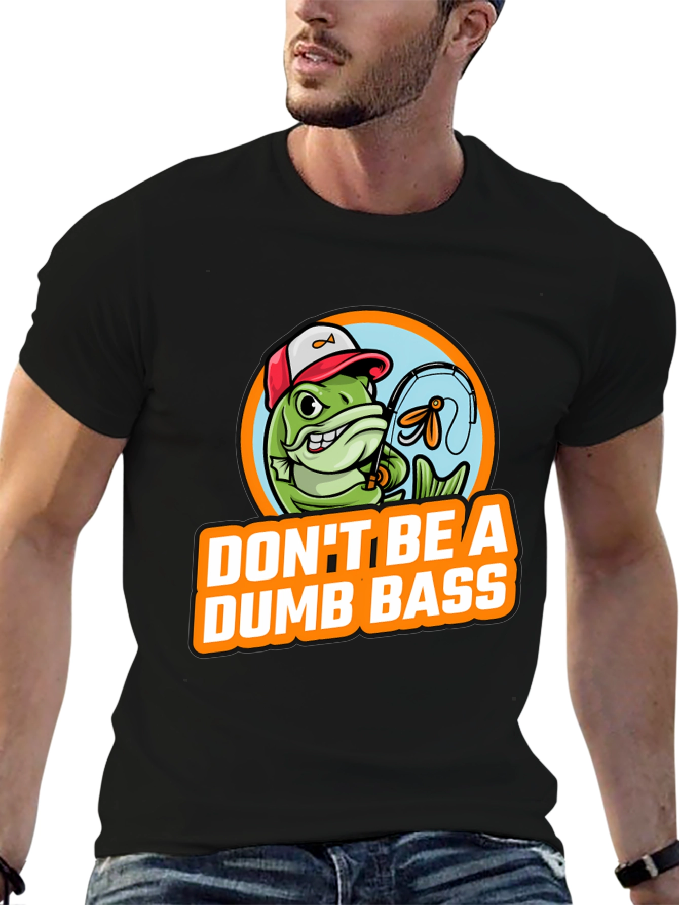 Dont Be A Dumb Bass Fishing Graphic T-Shirt
