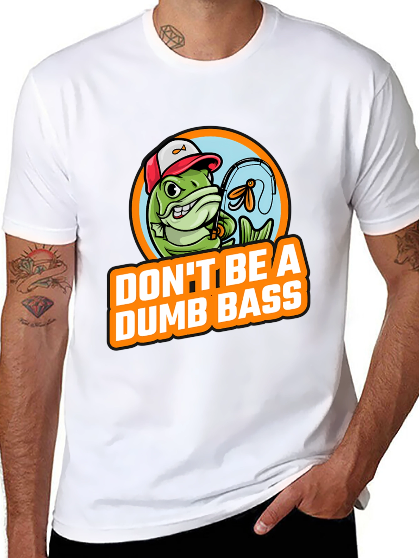 Dont Be A Dumb Bass Fishing Graphic T-Shirt