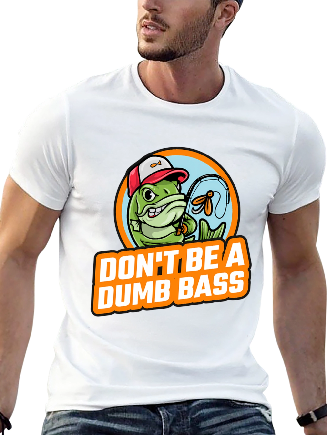 Dont Be A Dumb Bass Fishing Graphic T-Shirt