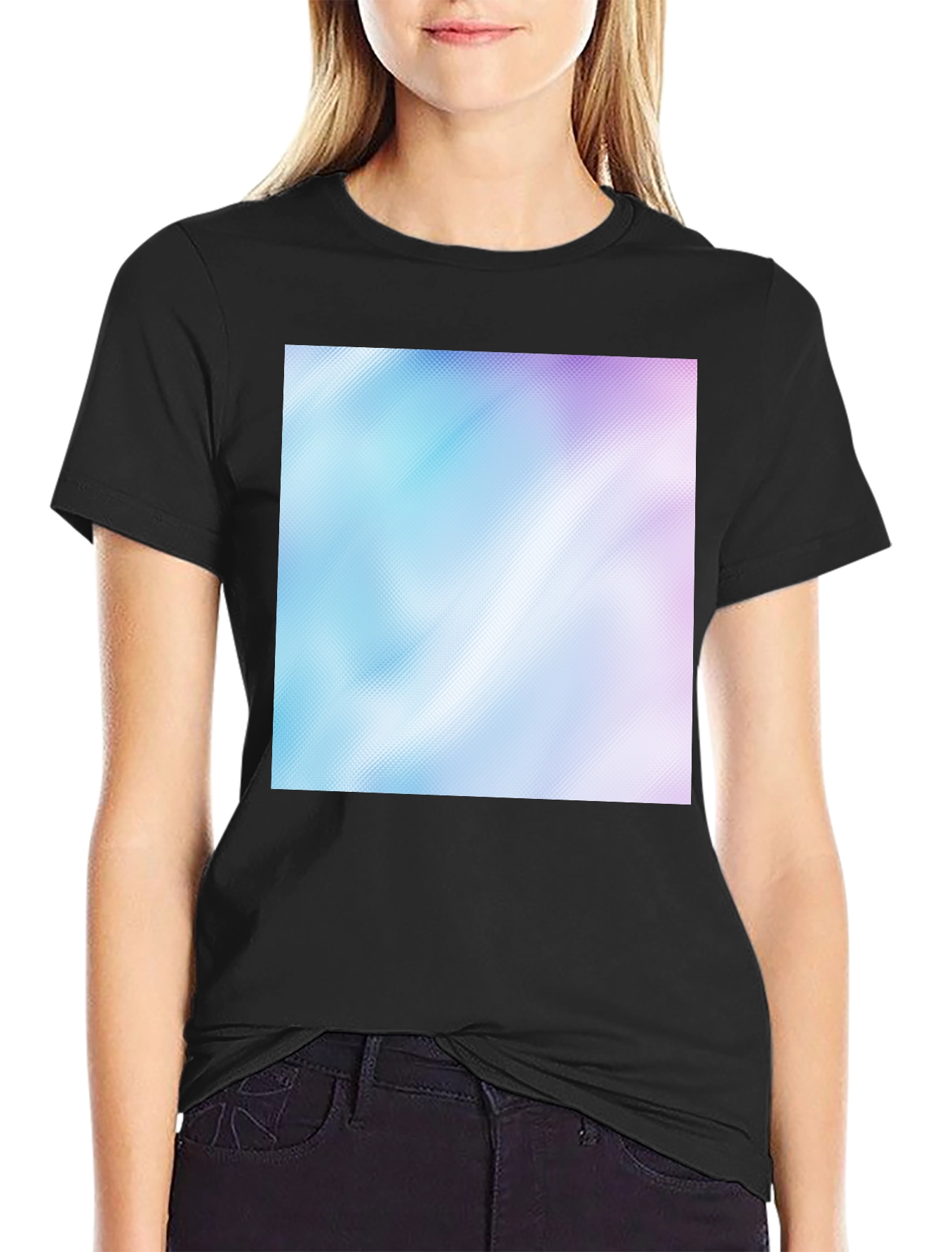 Abstract Gradient Graphic Tee - Modern Casual Style