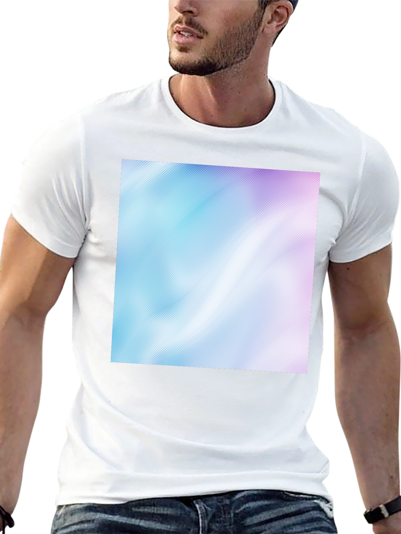 Abstract Gradient Graphic Tee - Modern Casual Style