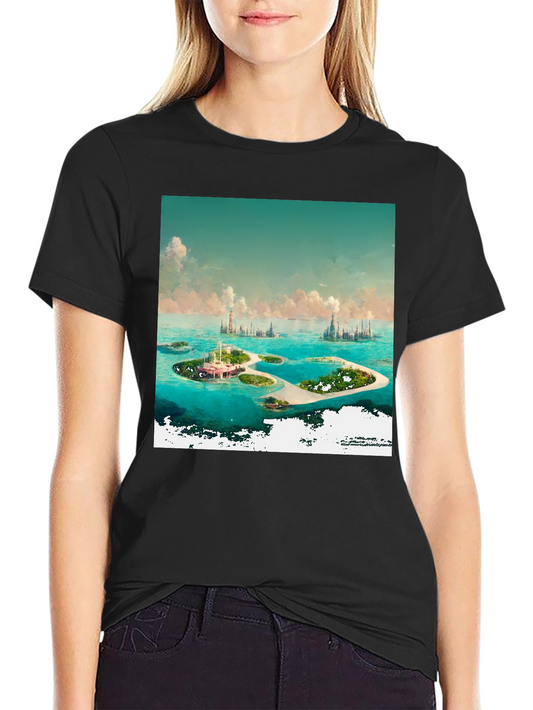Island Paradise Graphic Tee - Coastal Dream