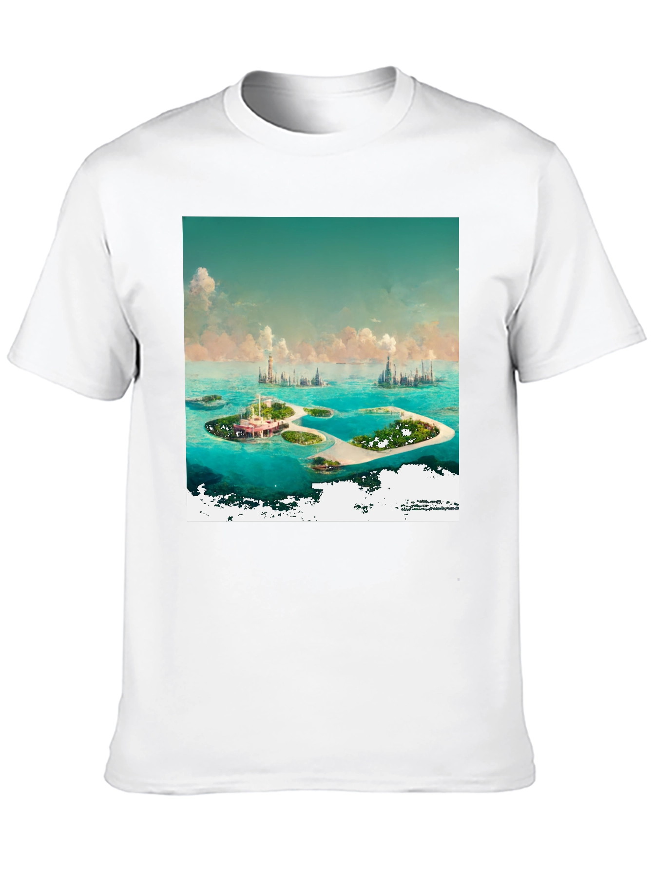 Island Paradise Graphic Tee - Coastal Dream