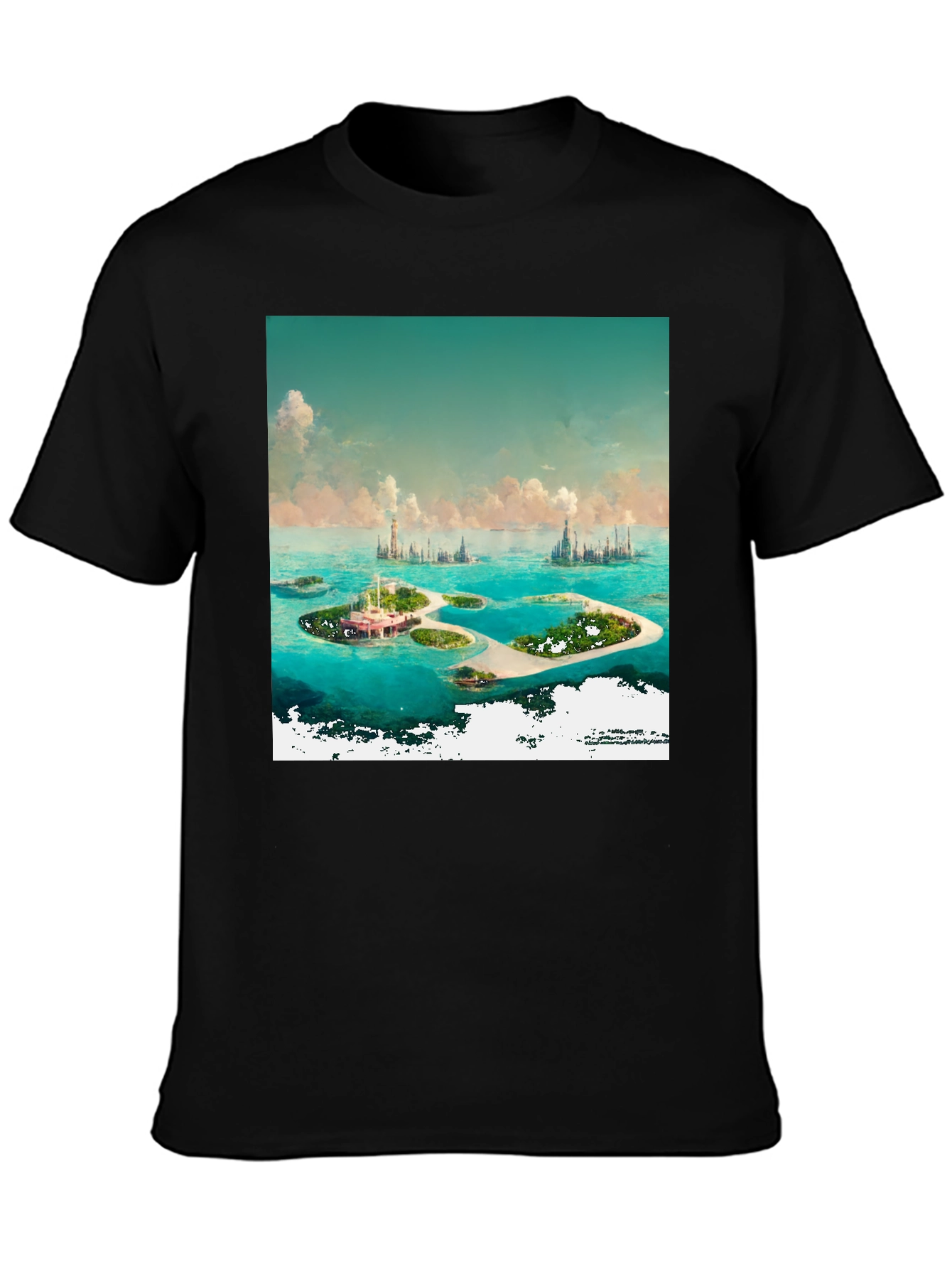 Island Paradise Graphic Tee - Coastal Dream