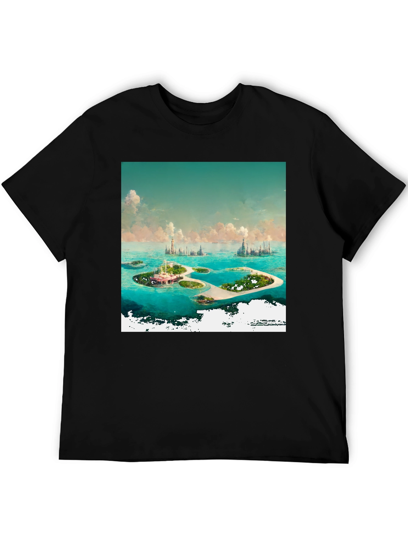 Island Paradise Graphic Tee - Coastal Dream