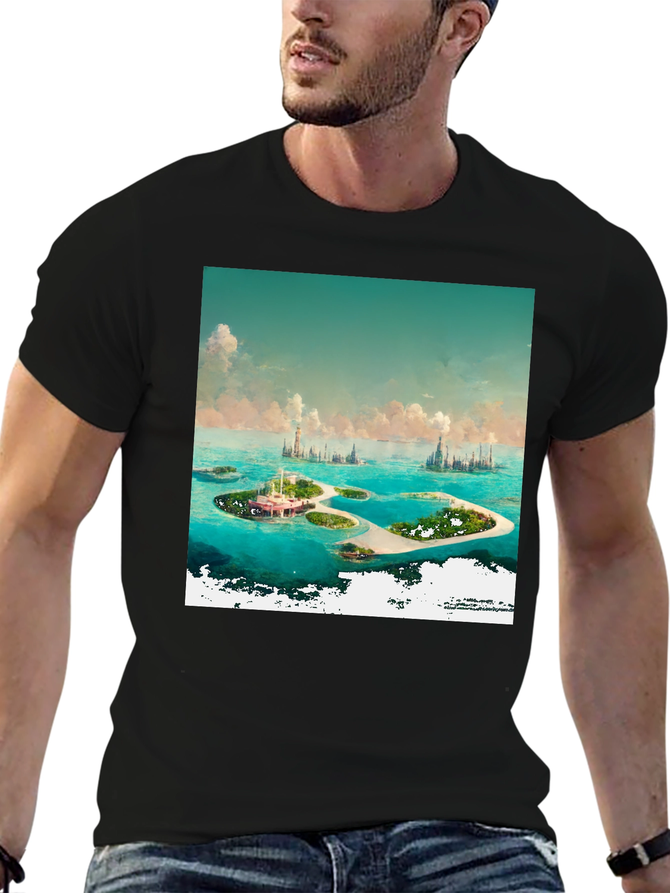 Island Paradise Graphic Tee - Coastal Dream