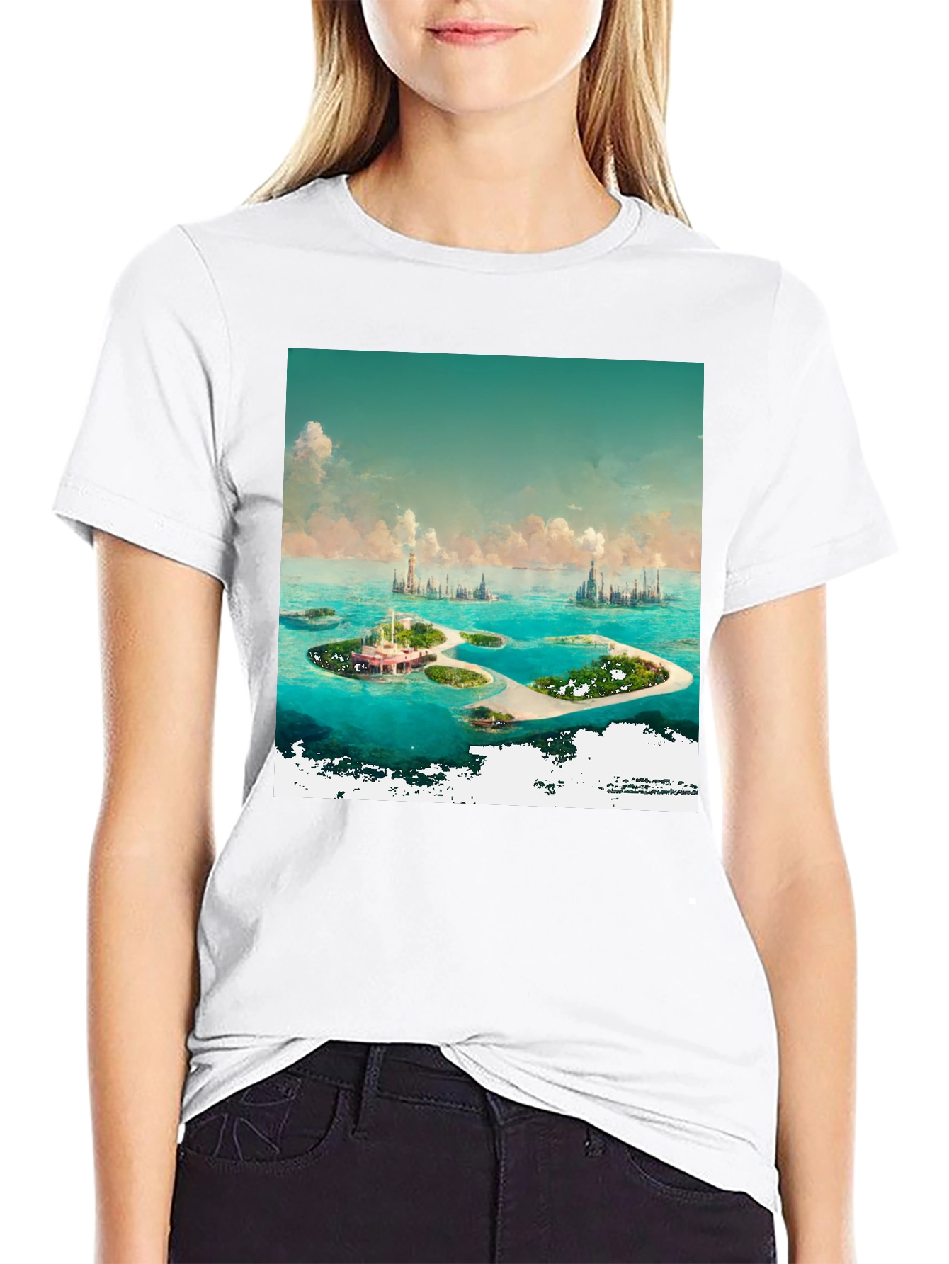 Island Paradise Graphic Tee - Coastal Dream