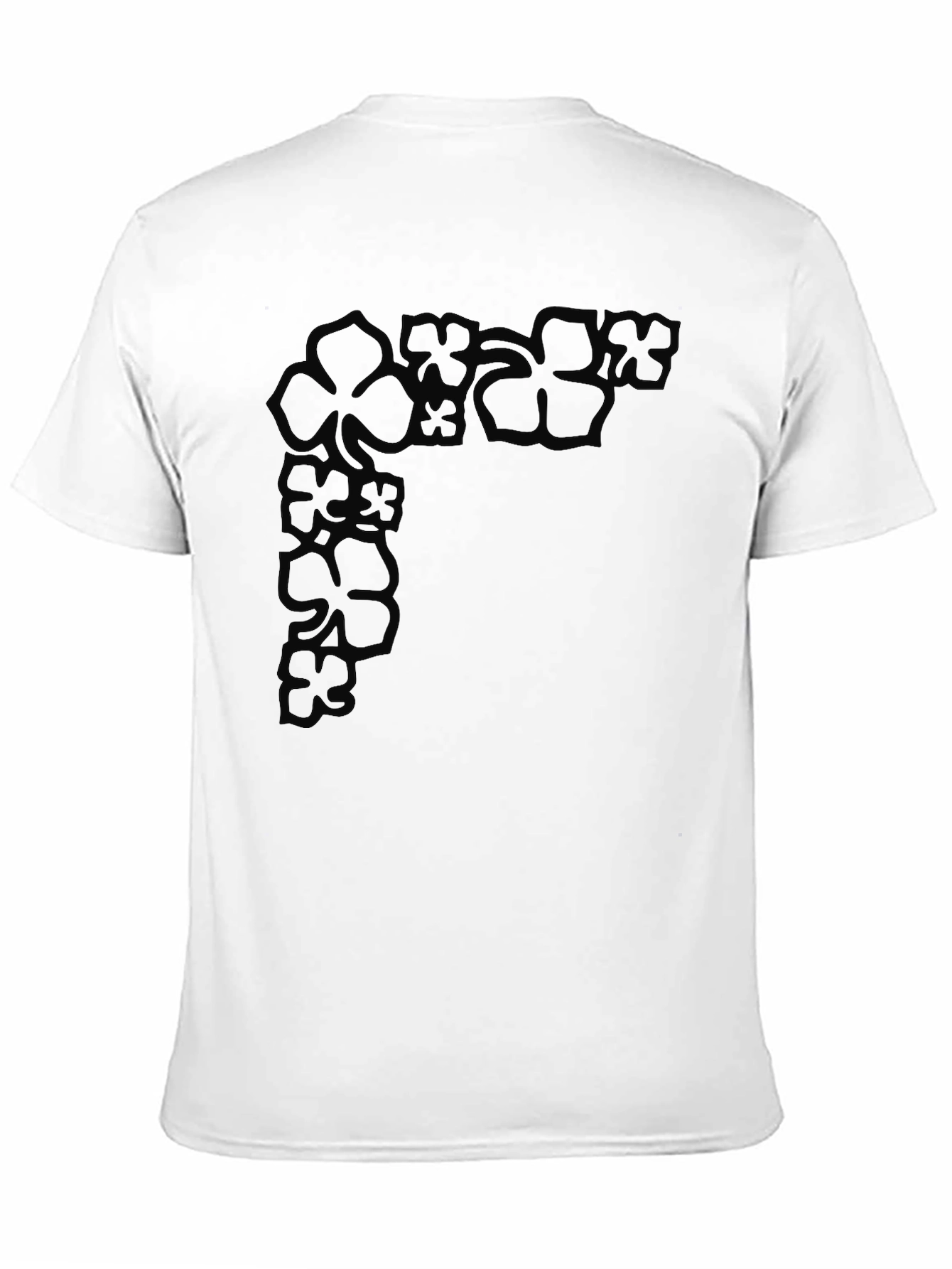 Floral Corner Graphic Black T-Shirt