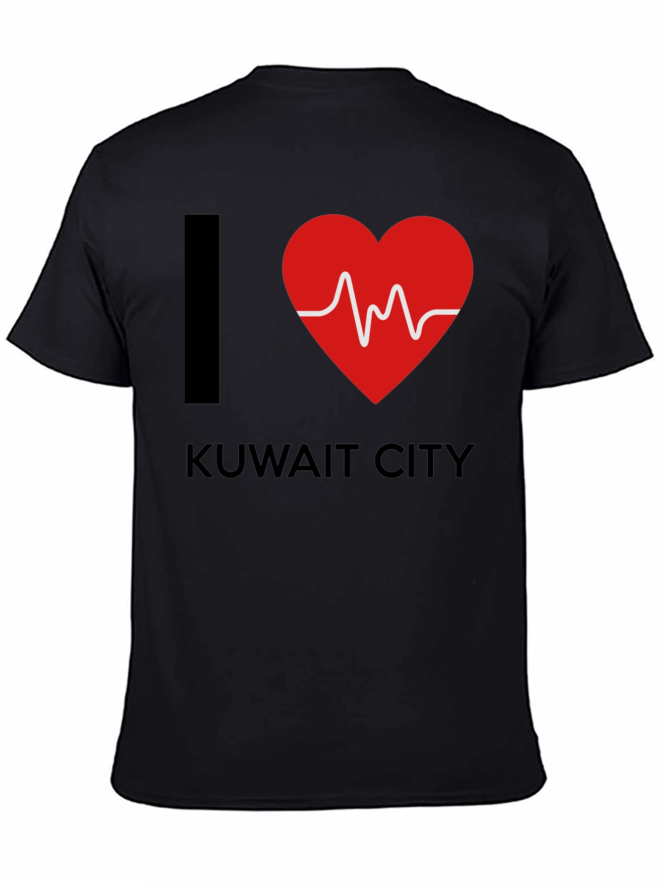 I Love Kuwait City T-Shirt Heartbeat Design