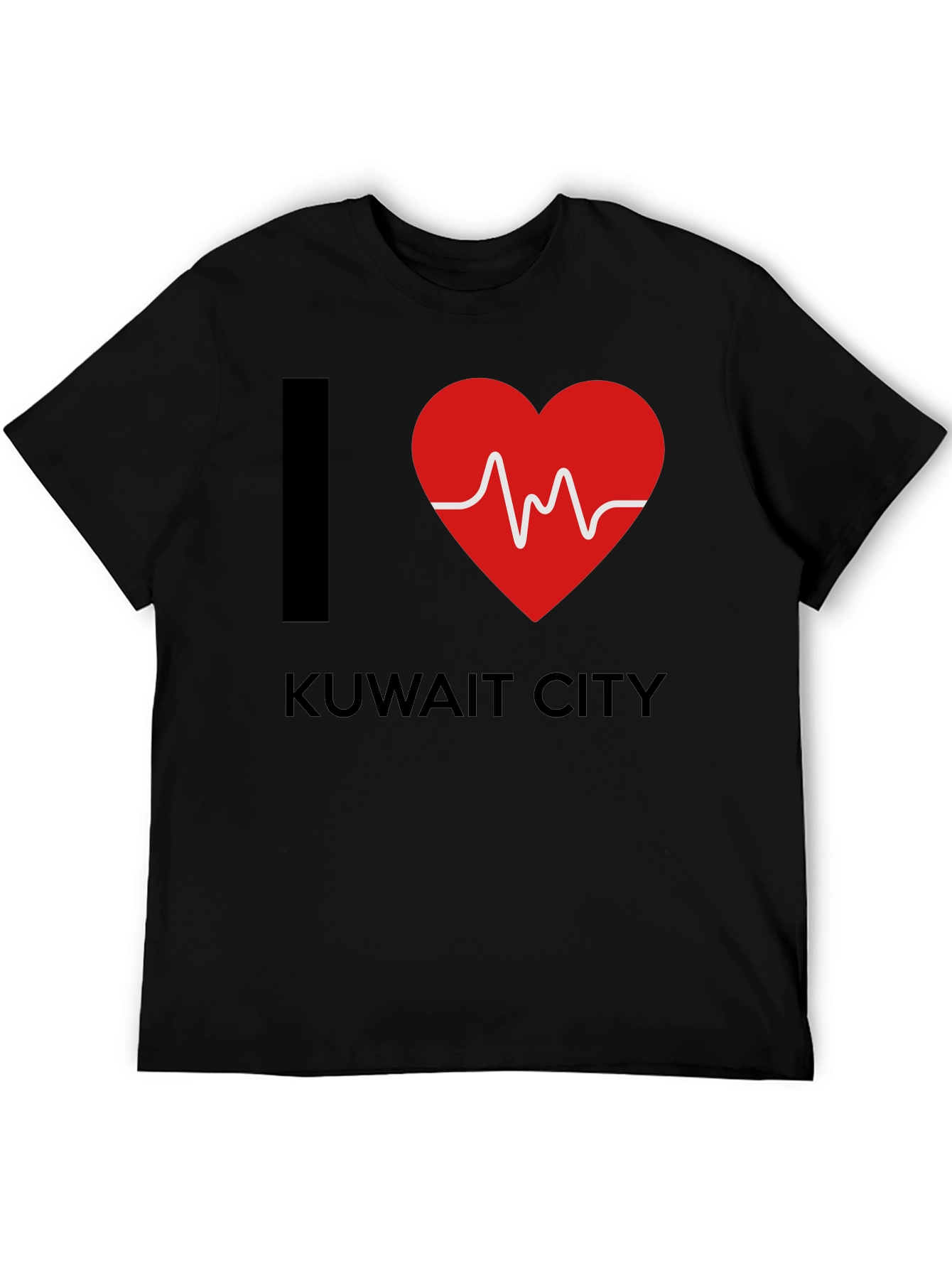 I Love Kuwait City T-Shirt Heartbeat Design