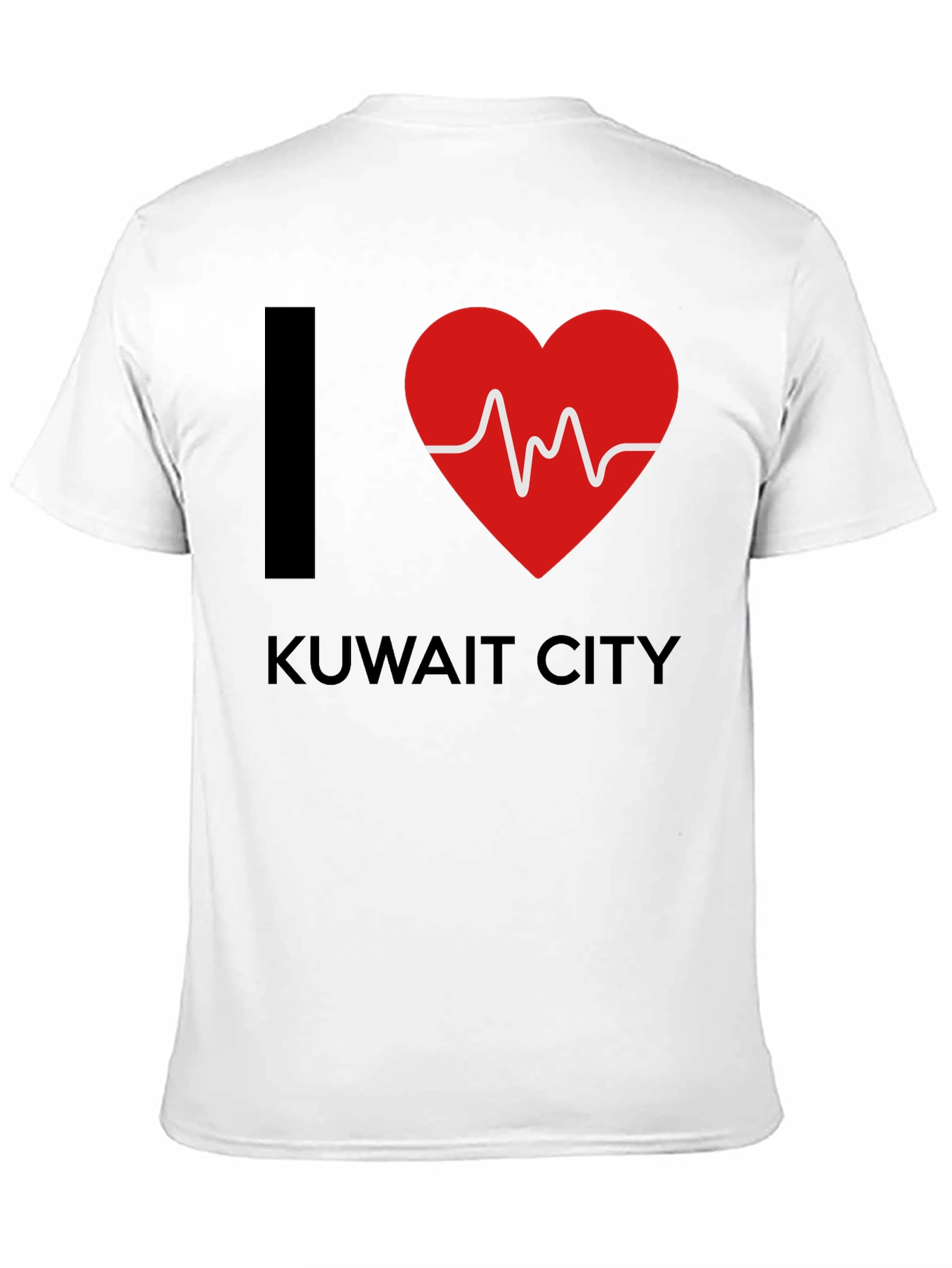 I Love Kuwait City T-Shirt Heartbeat Design