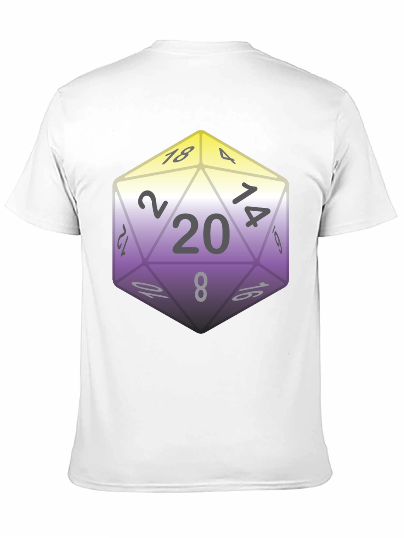 D&D D20 Dice Nonbinary Pride T-Shirt