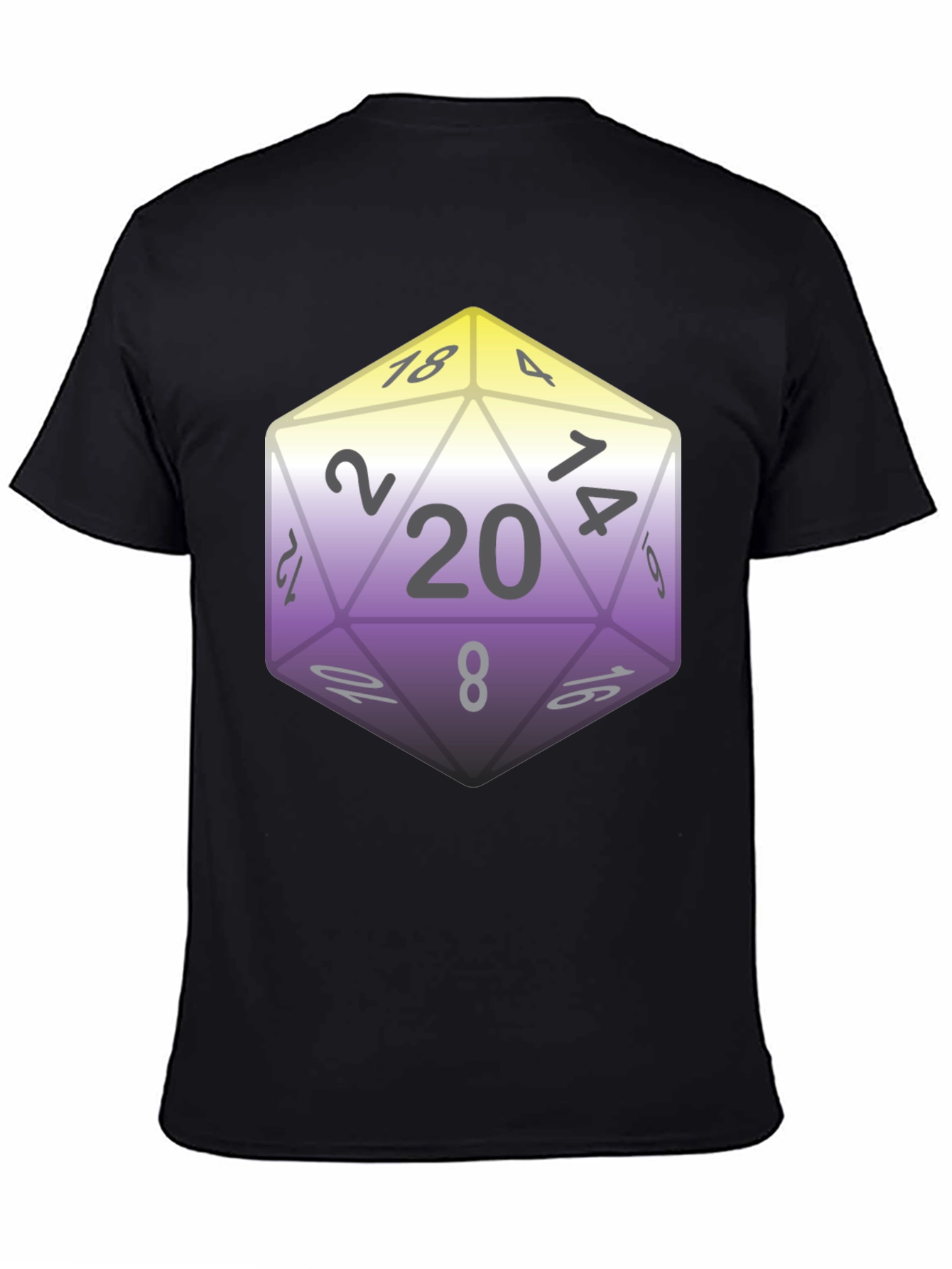 D&D D20 Dice Nonbinary Pride T-Shirt