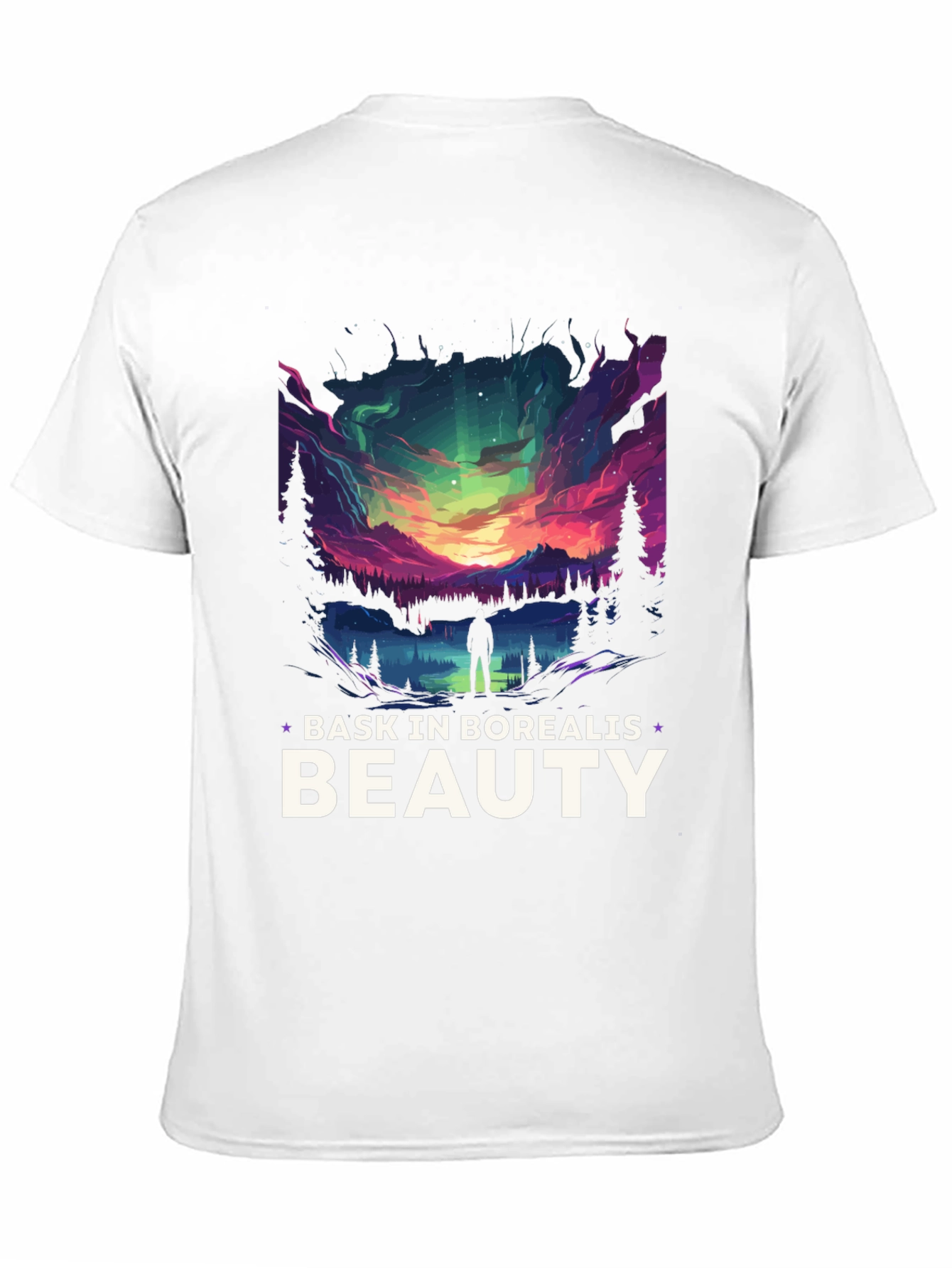 Bask in Borealis Beauty Black T-Shirt