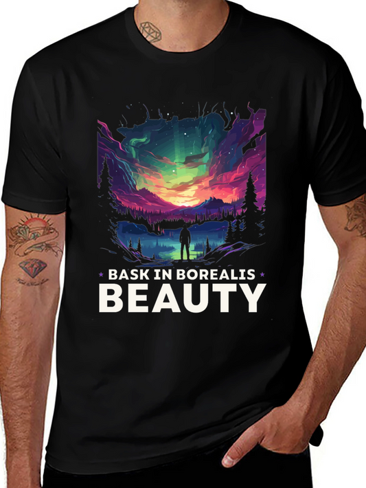 Bask in Borealis Beauty Black T-Shirt
