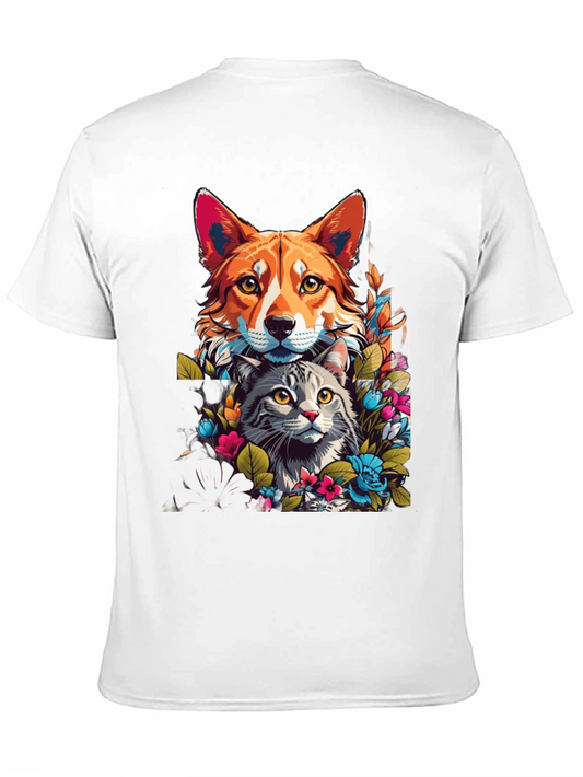 Dog & Cat Floral Graphic Tee