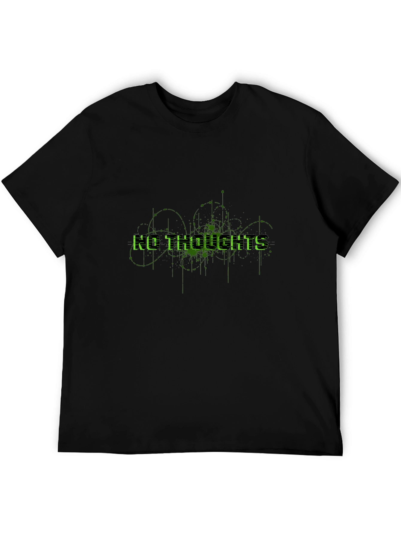 No Thoughts Black Graphic Tee