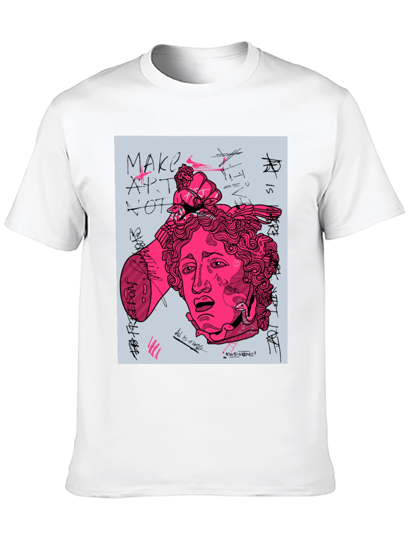 Edgy Graphic Tee - Make Art Not Love