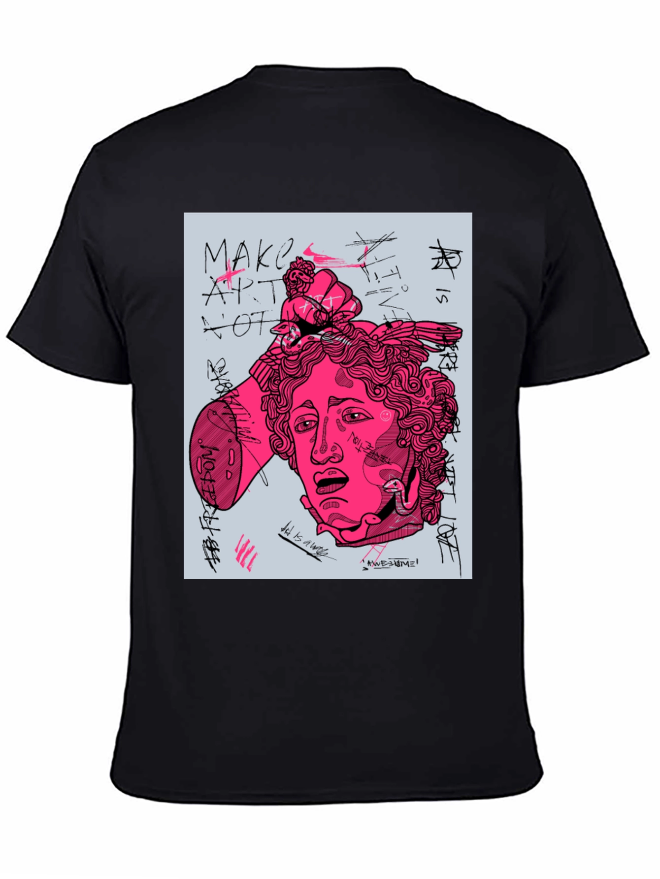 Edgy Graphic Tee - Make Art Not Love