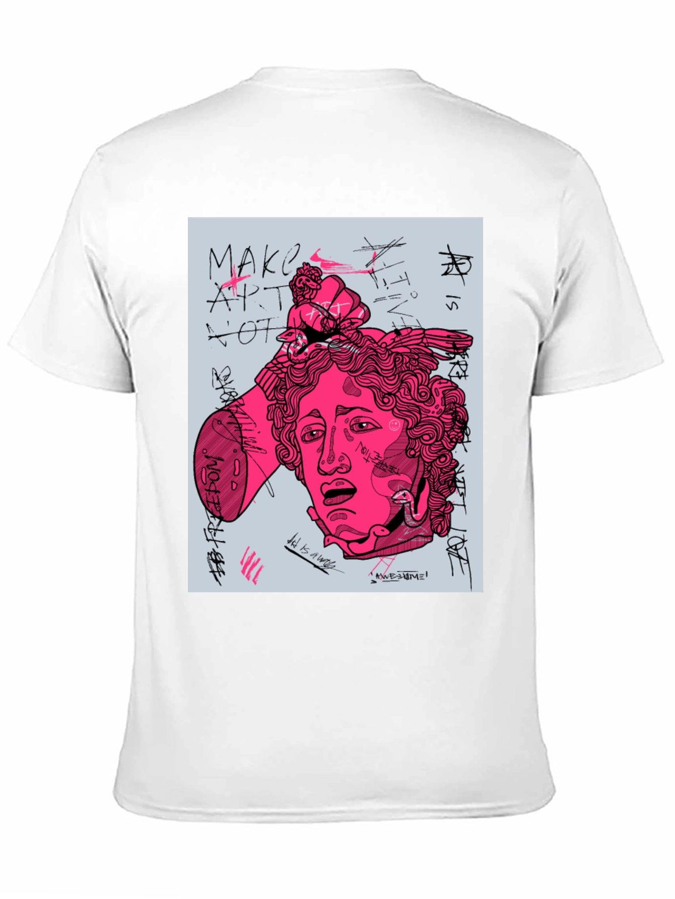 Edgy Graphic Tee - Make Art Not Love