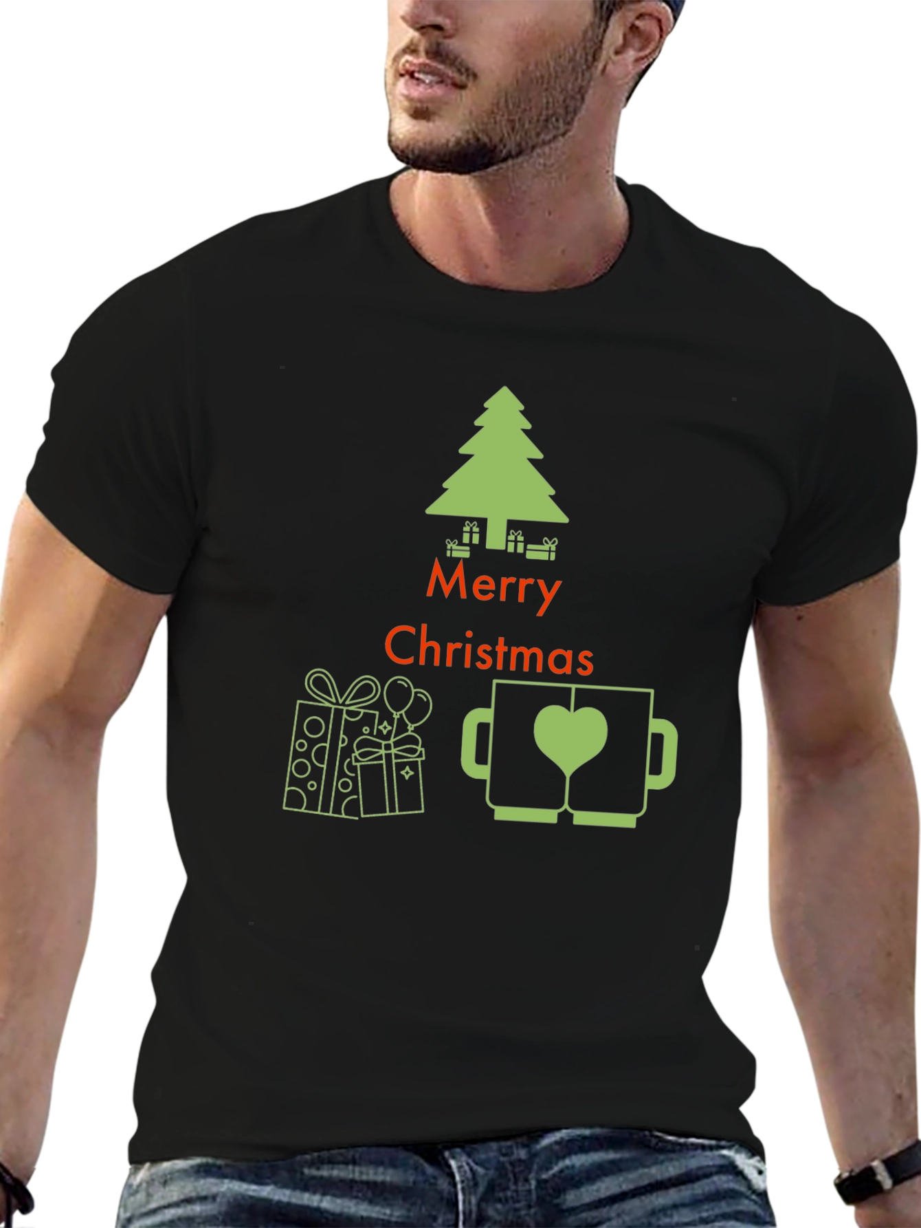 Festive Merry Christmas Graphic Tee
